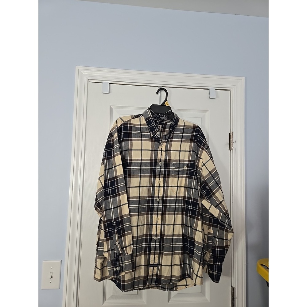 G.B. Bass & Co. Shirtmaker Mens Plaid Buttonup Shirt Plus Size 2X